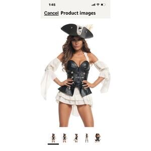 Starline Women's Halloween Costume Black Pearl Pirate Large Sexy Role-playing